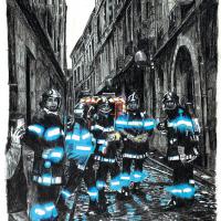 BRILLENT (crayons sur carton gris, 42 x 60 cm)