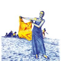 FONT APPARAÎTRE LES GENS(collection privée, Bic sur papier, 28 x 40 cm)