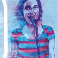 FONT CHANTER LES GENS (Bic sur enveloppe, 24 x 33 cm)