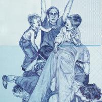 FONT DES TAS (collection privée, Bic sur enveloppe, 24 x 33 cm)