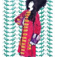 JOUENT DU PIANO DEBOUT (Bic sur papier, 29 x 40 cm)