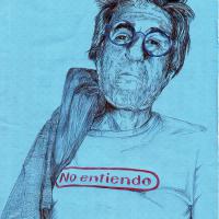 NON COMPRENDS (Bic sur enveloppe, 24 x 33 cm)