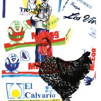 PORTENT DES CHAUSSURES ROUGES (aquarelle et feutre sur papier, 45 x 61 cm)