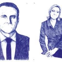 RESTENT SANS VOIX (Bic sur papier, 56  x 39 cm)