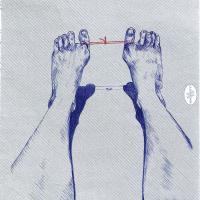 SE RÉPARENT (collection privée, Bic sur enveloppe, 24 x 33 cm)