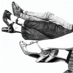 ATTENDENT #1 (composé de 4 dessins de 25 x 25 cm)