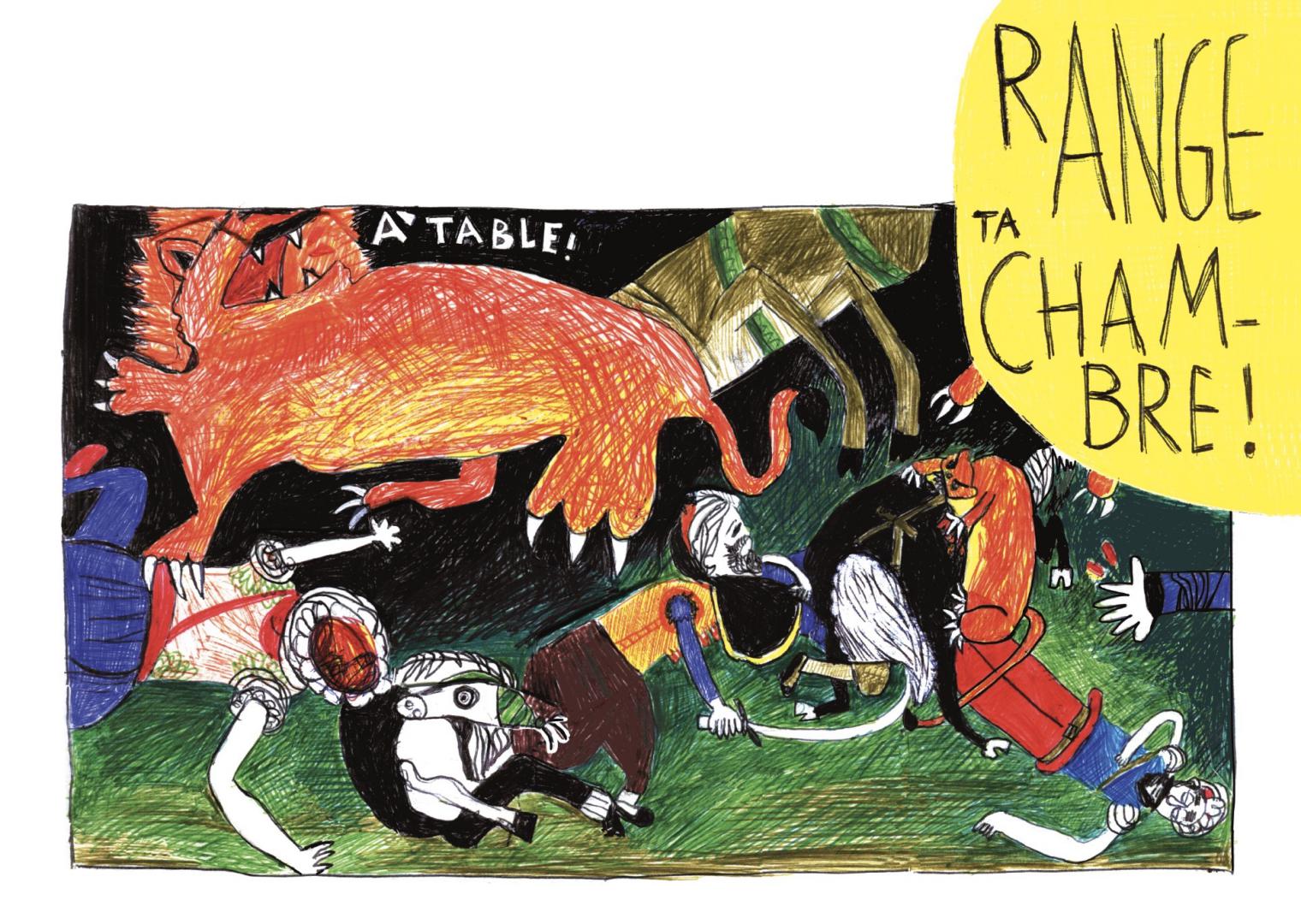 d’après &#34;La chasse aux lions&#34;, d’Eugène Delacroix