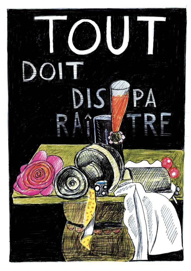 d’après &#34;Roses, coupe et timbales avec deux verres sur une table&#34;, de Jan Davidsz. de Heem